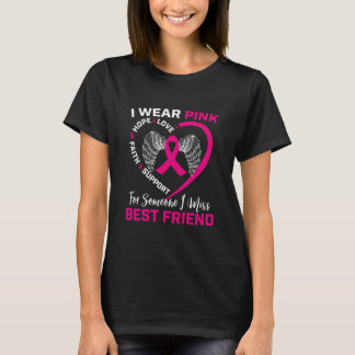 Pink Best Friend Breast Cancer Awareness Memorial T-Shirt