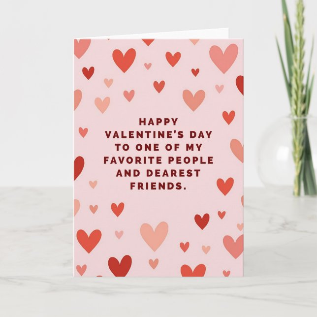 Pink Best Friend Valentines Card (Front)