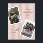 Pink Best Friends Photo Happy Birthday  Postcard<br><div class="desc">Pink Best Friends Photo Happy Birthday Postcard</div>