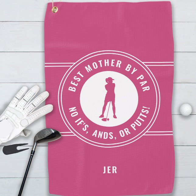 Pink Best Mother By Par Funny Putts Ladies Golfer Golf Towel (Pink Best Mother By Par Funny Putts Ladies Golfer Golf Towel)