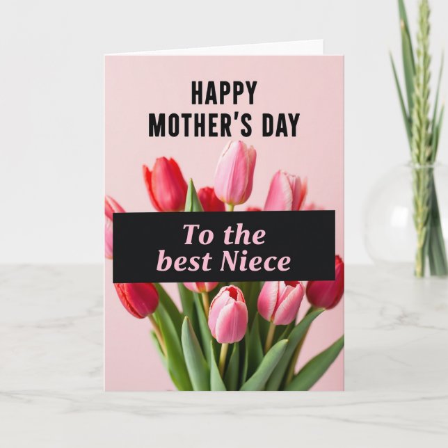 Pink Best Niece Day Card (Front)