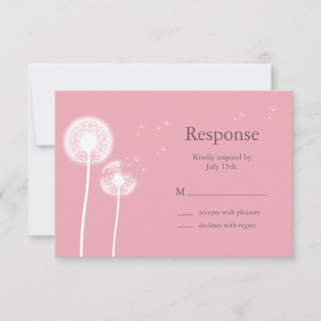 Pink Best Wishes! RSVP (Front)