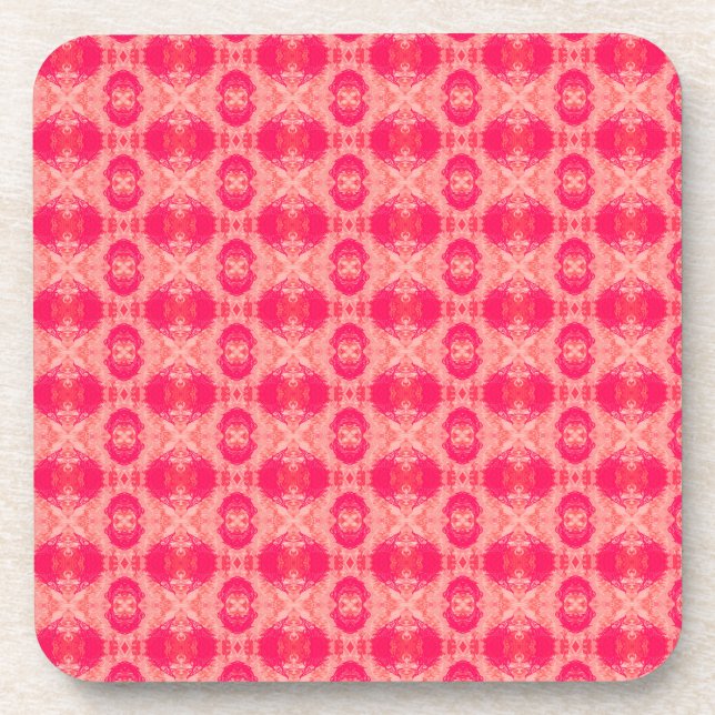 pink beverage coaster (Front)
