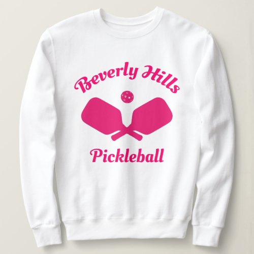 Pink Beverly Hills Pickleball Sweatshirt