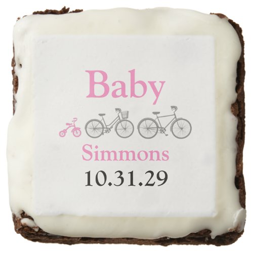 Pink Bicycle Brownie