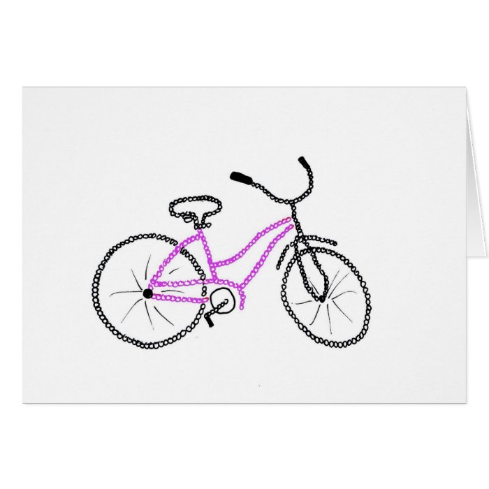 Pink Bicycle Card