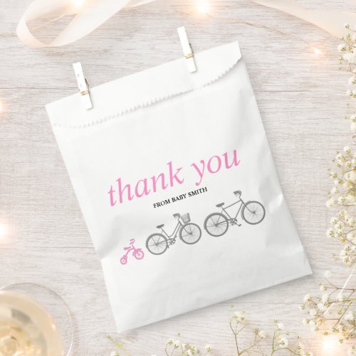 Pink Bicycle Favor Bag