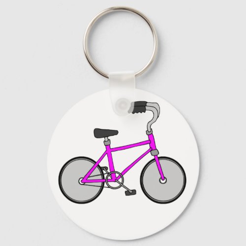 Pink Bicycle Keychain