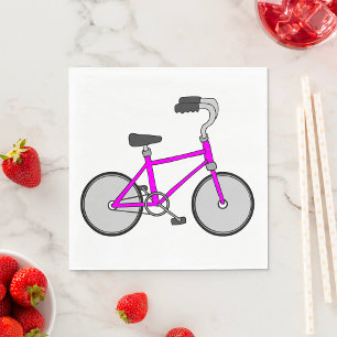 Pink Bicycle Napkins