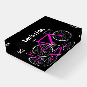 Pink Bicycle With Motivational Quote Paperweight