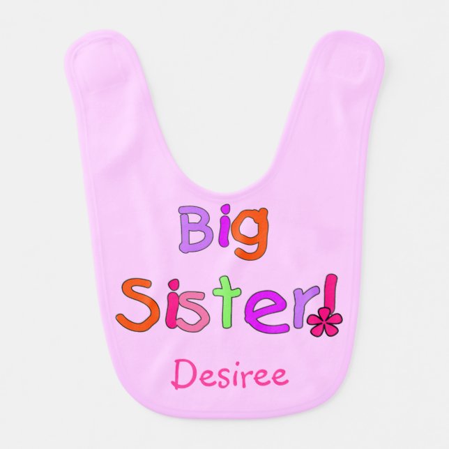 Pink Big Sister Bib (Front)