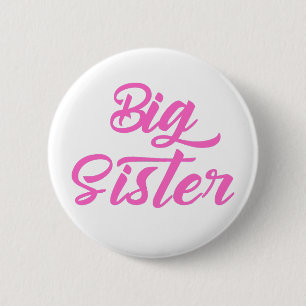 Pink Big Sister Typography Button