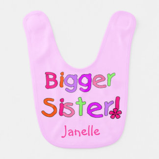 Pink Bigger Sister Bib