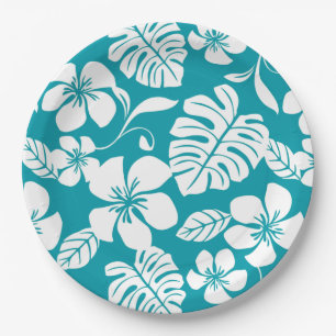 PINK BIKINI (AQUAMARINE) PAPER PLATES