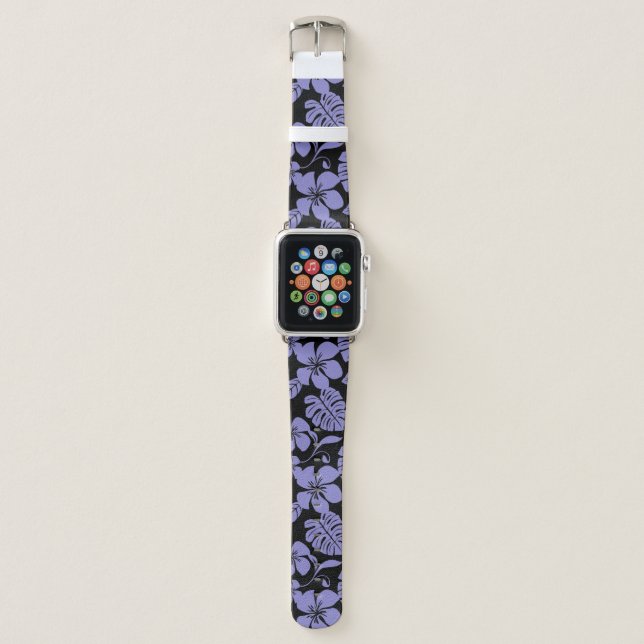 PINK BIKINI (BLACK/LAVENDER) APPLE WATCH BAND (Front)