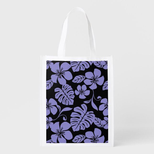 PINK BIKINI (BLACK/LAVENDER) GROCERY BAG (Front)