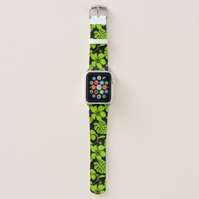 PINK BIKINI (BLACK/LIME) APPLE WATCH BAND (Front)