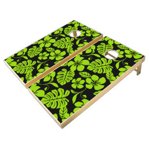 PINK BIKINI (BLACK/LIME) CORNHOLE SET