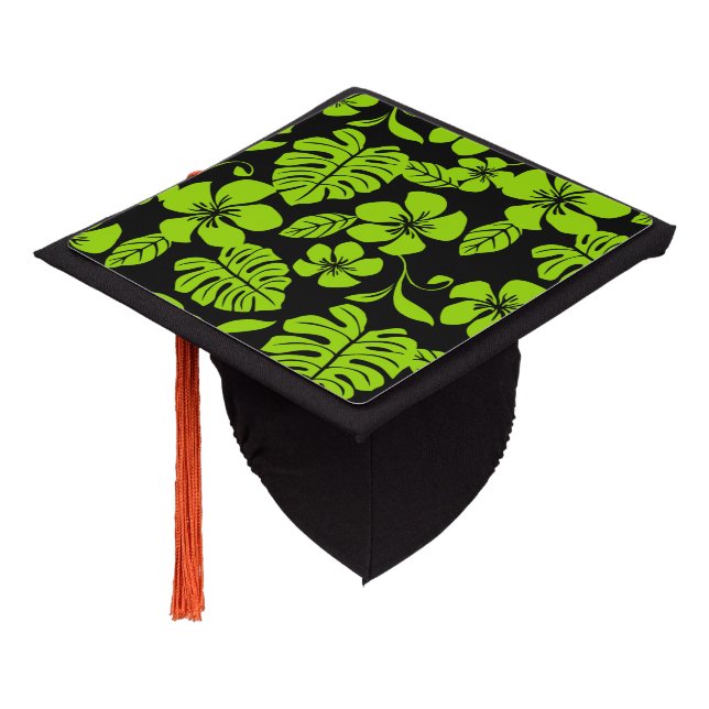 PINK BIKINI (BLACK/LIME) GRADUATION CAP TOPPER (Angled)
