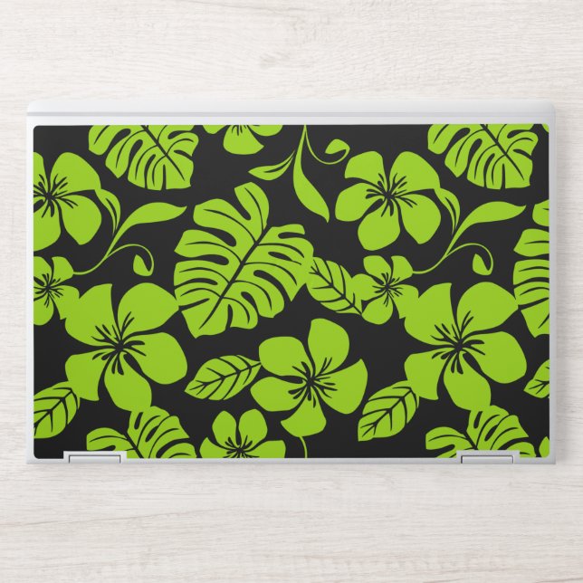 PINK BIKINI (BLACK/LIME) HP LAPTOP SKIN (Front)