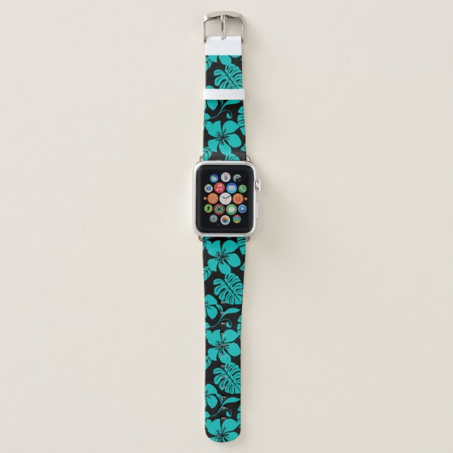 PINK BIKINI (BLACK/TEAL) Apple Watch Band (Front)
