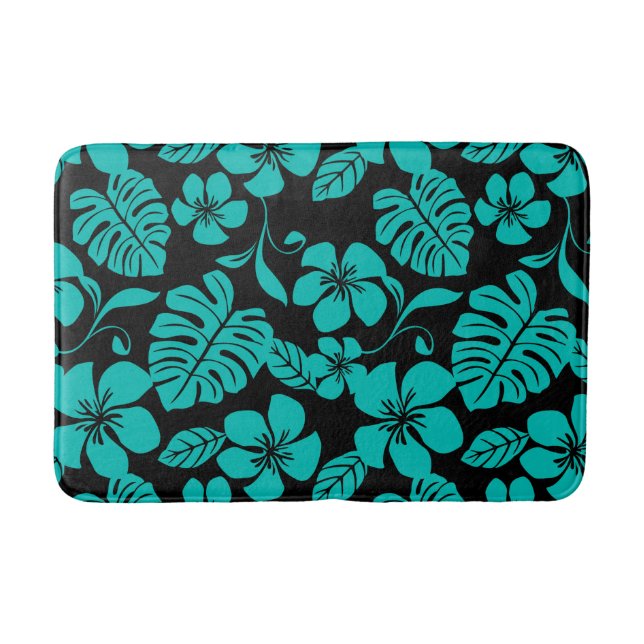 PINK BIKINI (BLACK/TEAL) BATH MAT (Front)