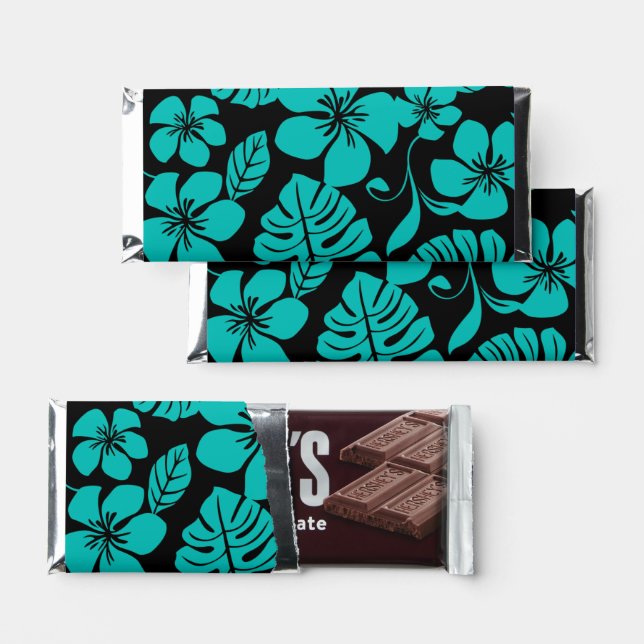 PINK BIKINI (BLACK/TEAL) HERSHEY BAR FAVORS (Front)