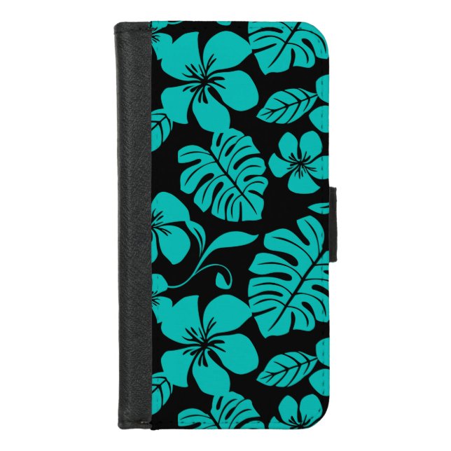 PINK BIKINI (BLACK/TEAL) iPhone WALLET CASE (Front)