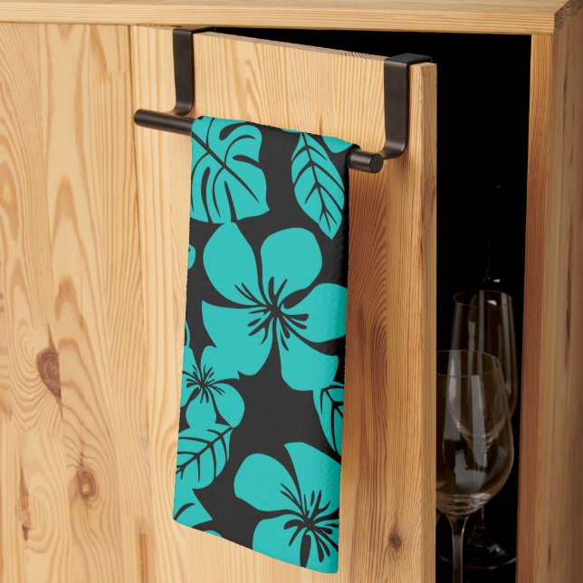 PINK BIKINI (BLACK/TEAL) KITCHEN TOWEL (Thirds Fold)