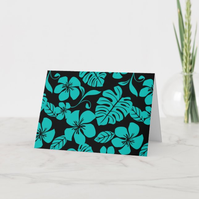 PINK BIKINI (BLACK/TEAL) LETTERPRESS THANK YOU CARD (Front)