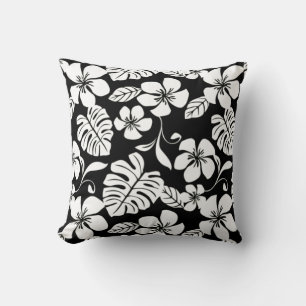 PINK BIKINI (BLACK/WHITE) THROW PILLOW