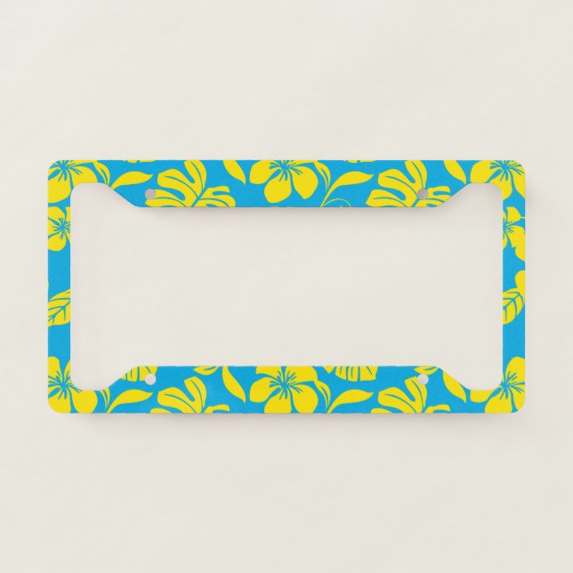 PINK BIKINI (BLUE/YELLOW) LICENSE PLATE FRAME (Front)