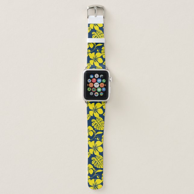 PINK BIKINI (DARK BLUE/YELLOW) APPLE WATCH BAND (Front)