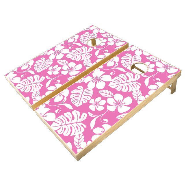 PINK BIKINI (FLAMINGO PINK) CORNHOLE SET (Angled)
