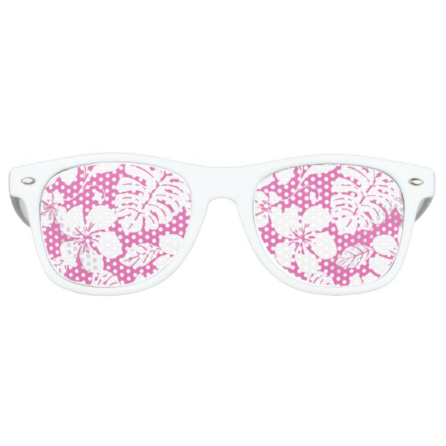 PINK BIKINI (FLAMINGO PINK) RETRO SUNGLASSES (Front)