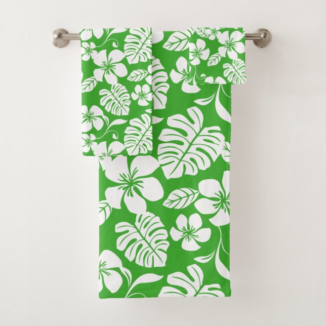 PINK BIKINI (GRASS GREEN) BATH TOWEL SET (Insitu)