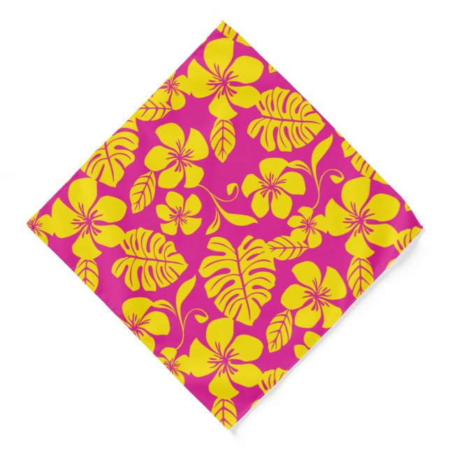 PINK BIKINI (HOT PINK/YELLOW) Bandana (Front)