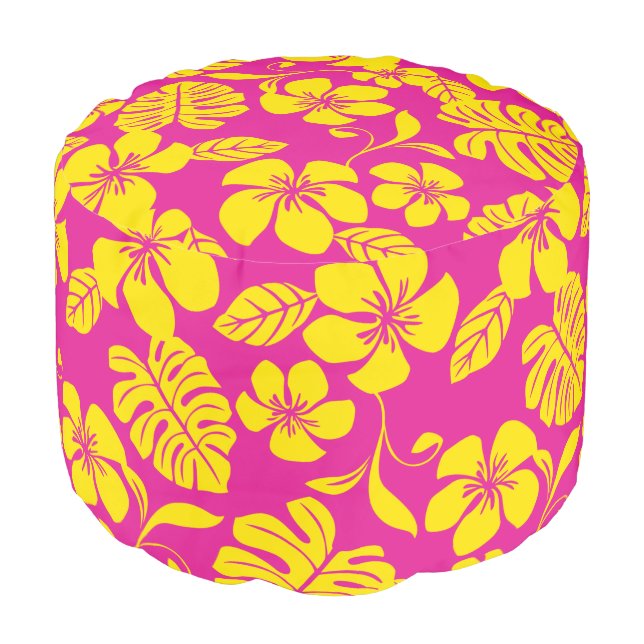 PINK BIKINI (HOT PINK/YELLOW) POUF (Angled Front)