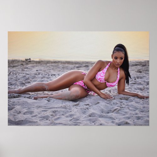 Pink Bikini Model Poster 18x12
