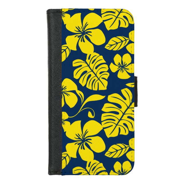 PINK BIKINI (NAVY/YELLOW) iPhone WALLET CASE (Front)