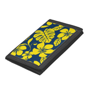 PINK BIKINI (NAVY/YELLOW) TRI-FOLD WALLET