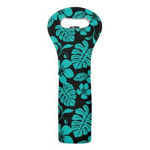PINK BIKINI PATTERN (BLACK/TEAL) WINE BAG