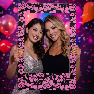 PINK BIKINI PATTERN IN BLACK AND PINK SELFIE FRAME