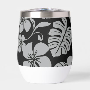 PINK BIKINI PATTERN IN BLACK/GRAY THERMAL WINE TUMBLER