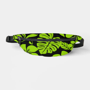 PINK BIKINI PATTERN IN BLACK/LIME FANNY PACK