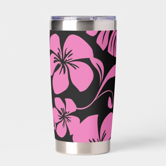 PINK BIKINI PATTERN IN BLACK/PINK INSULATED TUMBLER (Front)