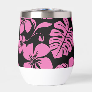 PINK BIKINI PATTERN IN BLACK/PINK THERMAL WINE TUMBLER
