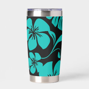 PINK BIKINI PATTERN IN BLACK/TEAL INSULATED TUMBLER