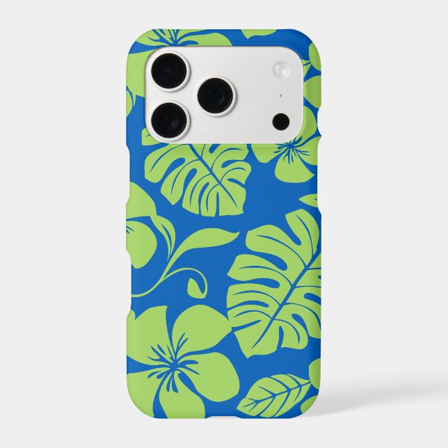PINK BIKINI PATTERN IN BLUE/GREEN IPHONE CASE (Back)