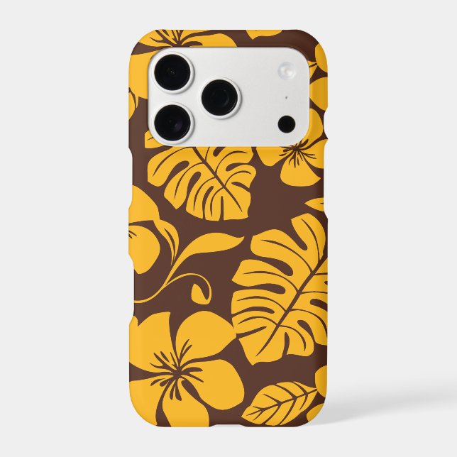 PINK BIKINI PATTERN IN BROWN/GOLD iPhone CASE (Back)